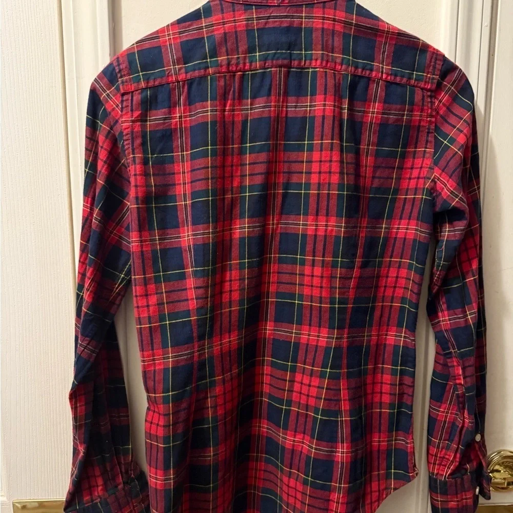 Ralph Lauren Wool Blend Tartan Plaid Button Down Shirt